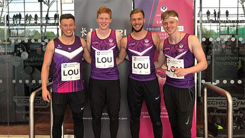 Loughborough 4x100m quartet set record time